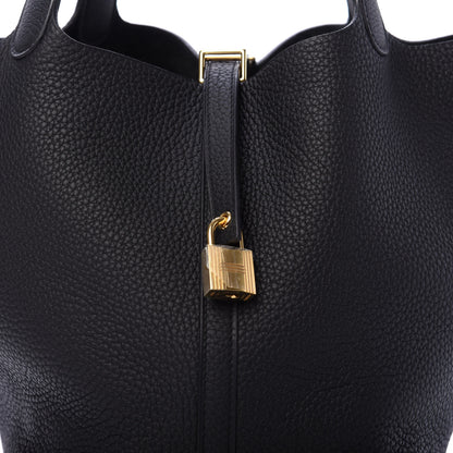 Hermes Taurillon Clemence Picotin Lock 22 MM Black 10 of 11