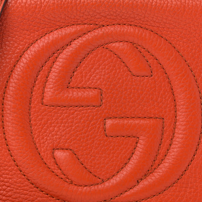 Gucci Pebbled Calfskin Small Soho Disco Bag Sun Orange 7 of 13