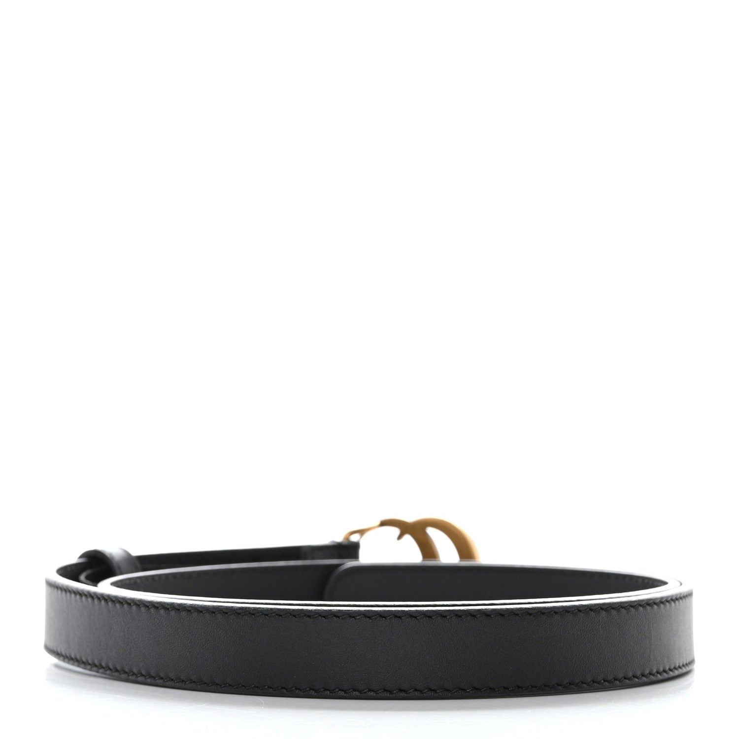 Gucci Calfskin Double G 20mm Belt 80 32 Black 2 of 5