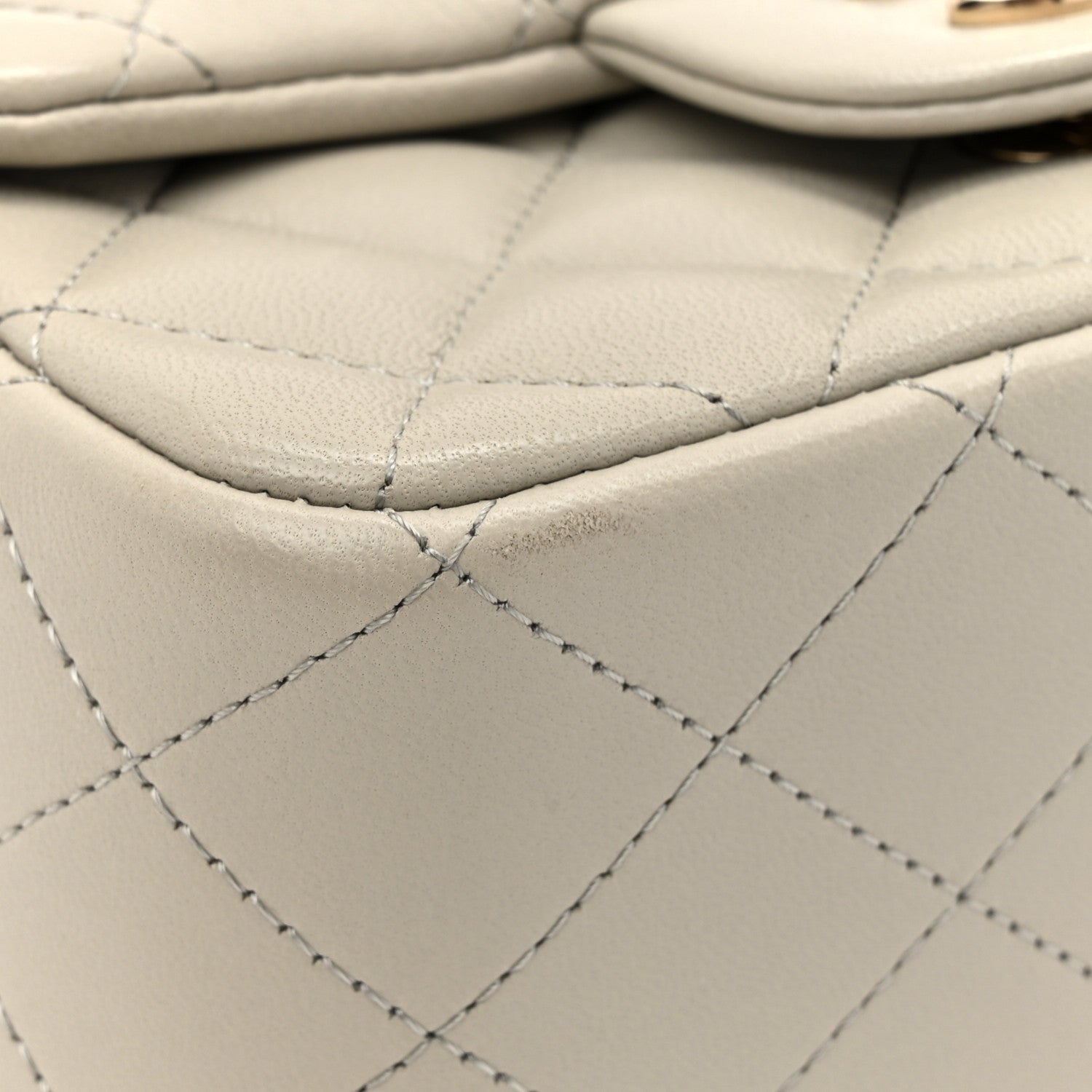 Chanel Lambskin Quilted Mini Square Flap Grey 11 of 13