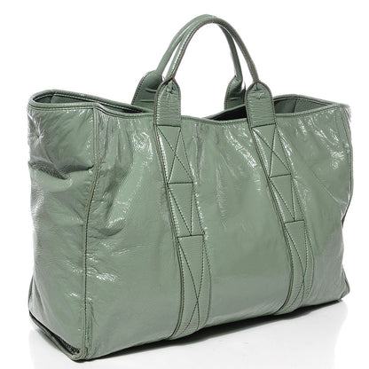 Miu Miu Tessuto Vernice Tote Agave 3 of 9