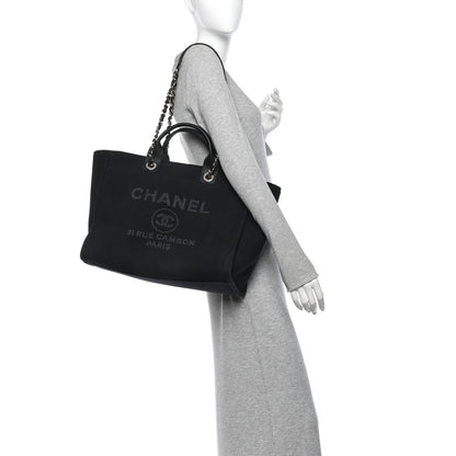Chanel Mixed Fibers Medium Deauville Tote Black 3 of 21