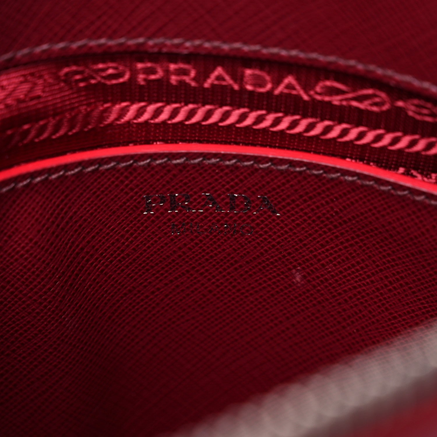 Prada Saffiano Lux Promenade Backpack Cherry 6 of 11