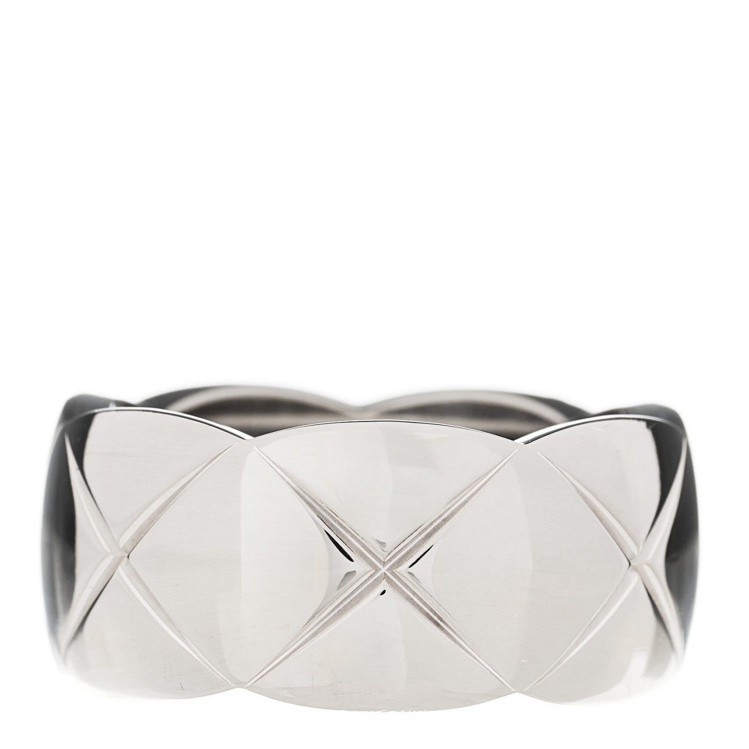 Chanel 18K White Gold Large Coco Crush Ring 63 10.25 1 of 8