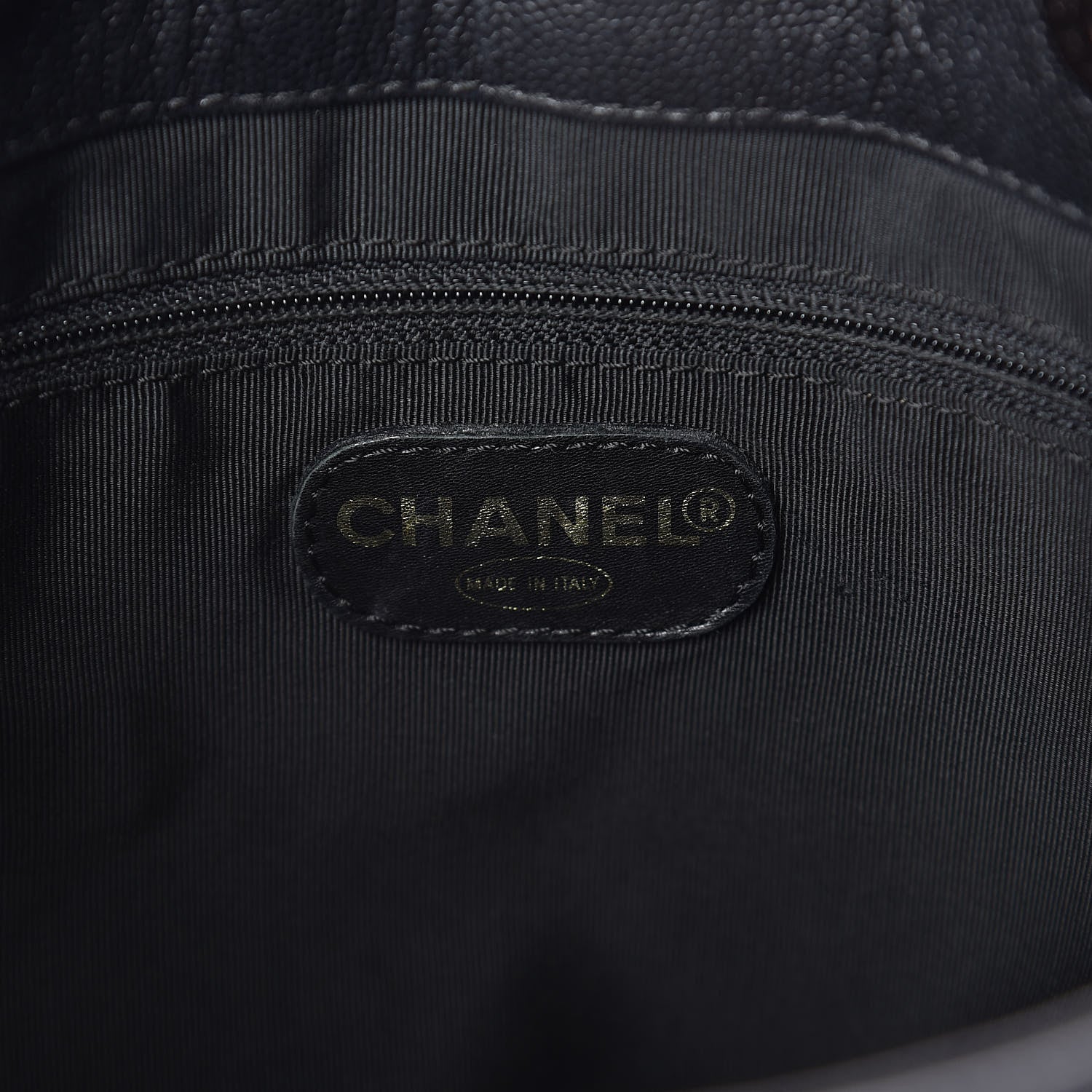 Chanel Caviar Bekko Chain CC Shopping Tote Black 6 of 10
