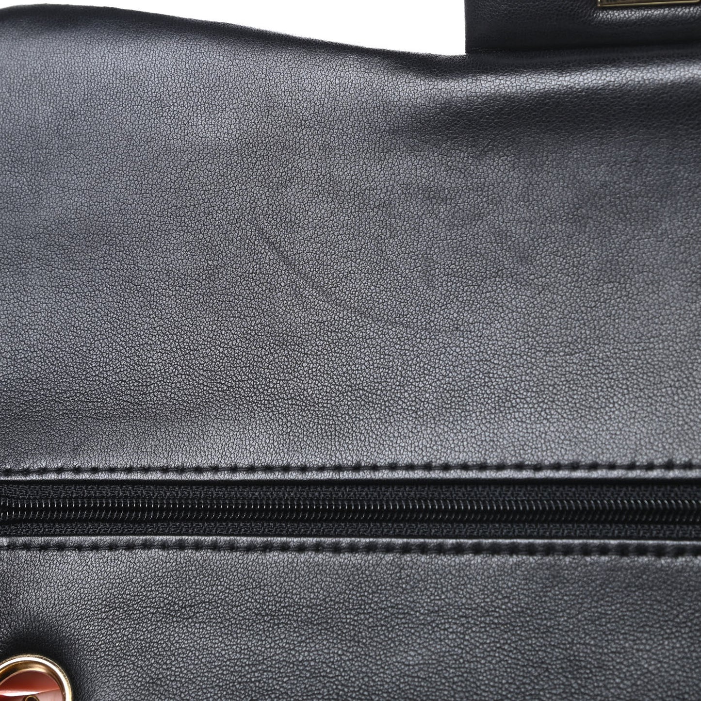 Lambskin Quilted Jumbo Double Flap Black