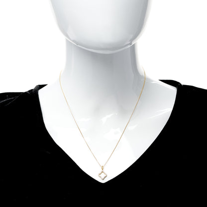 David Yurman 18K Yellow Gold Diamond Cable Collectibles Quatrefoil Pendant Necklace 2 of 4