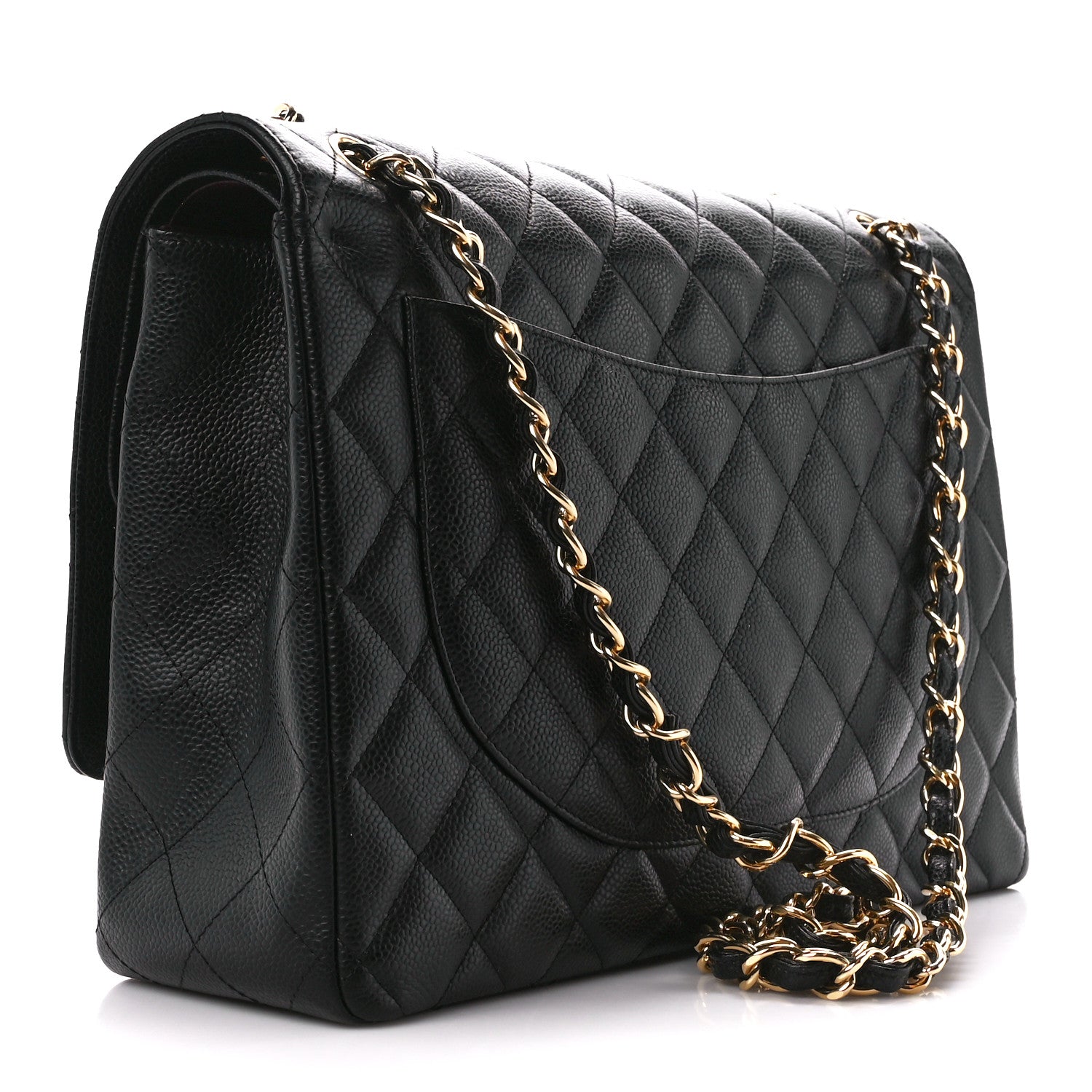Chanel Caviar Quilted Maxi Double Flap Black 3 of 13