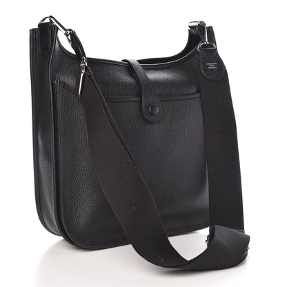 Hermes Taurillon Clemence Evelyne III PM Black 3 of 9