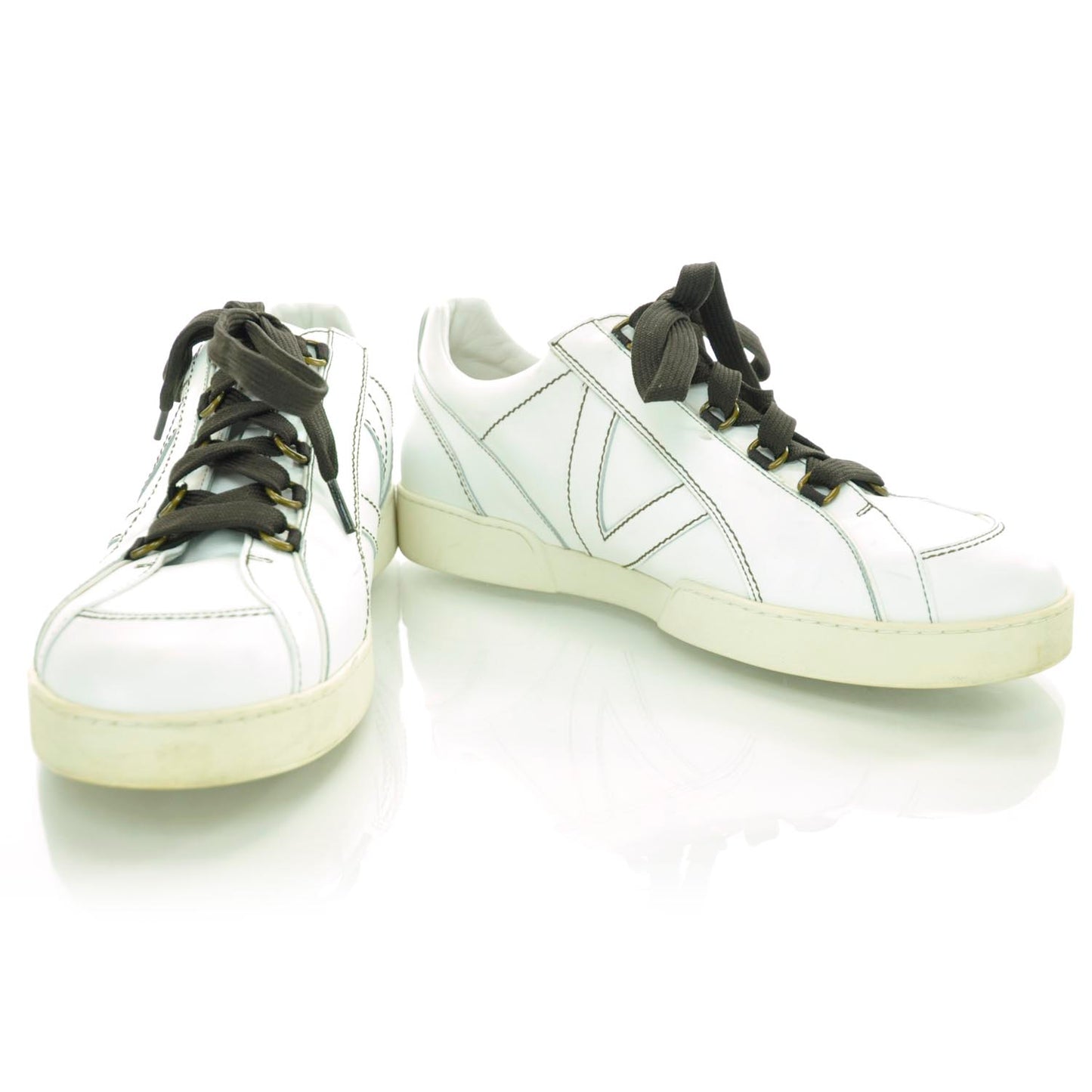 Leather Sneakers 9.5 White
