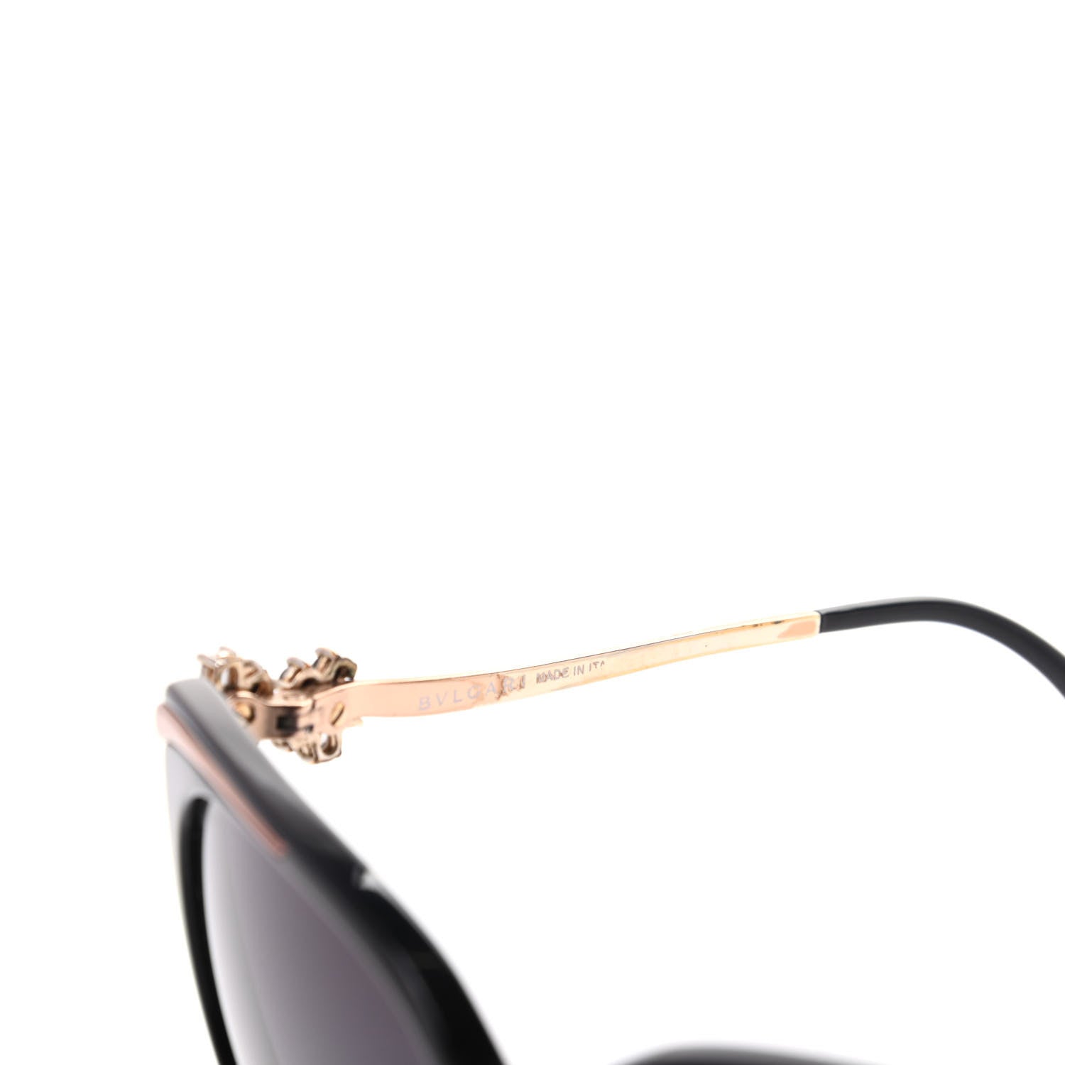 Bulgari Acetate Crystal Flower Sunglasses 8089 Black 5 of 8