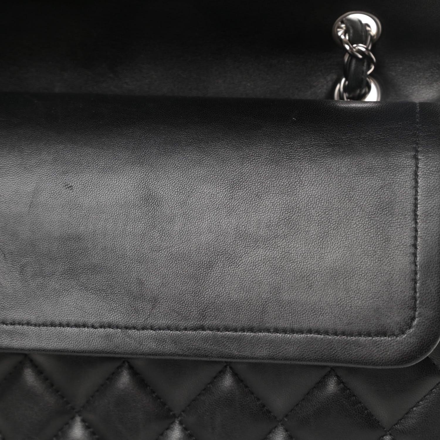 Chanel Lambskin Quilted Maxi Double Flap Black 14 of 21