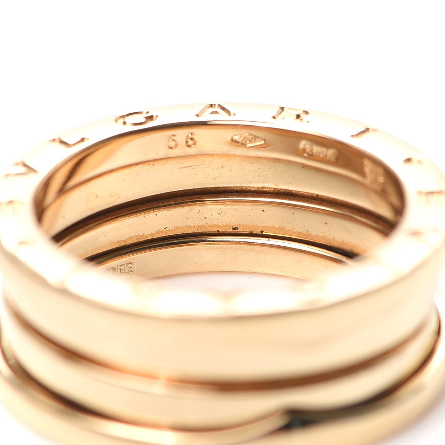 18K Yellow Gold B.Zero1 Three-Band Ring 56 7.5