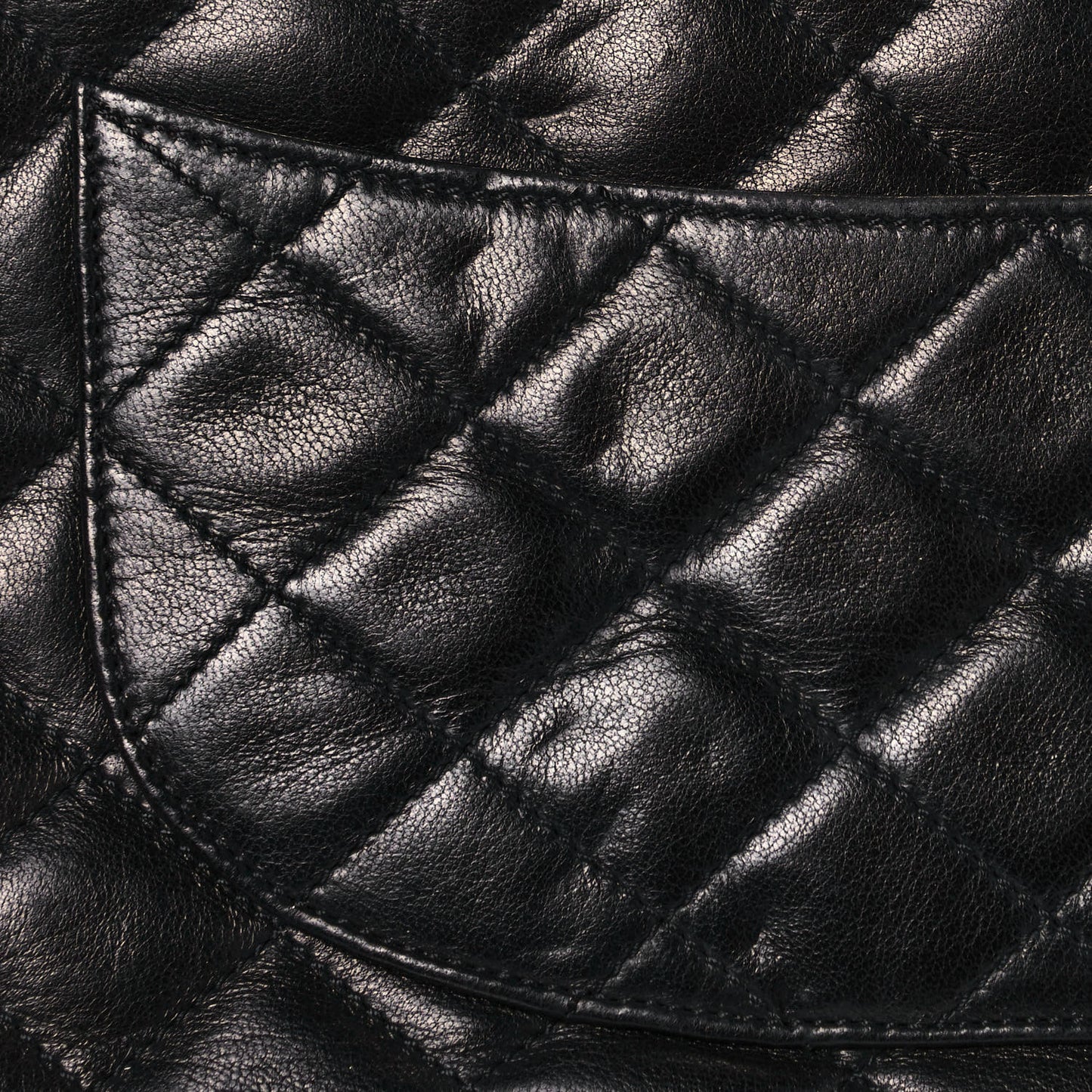 Lambskin Quilted Medium Double Flap Bag Black