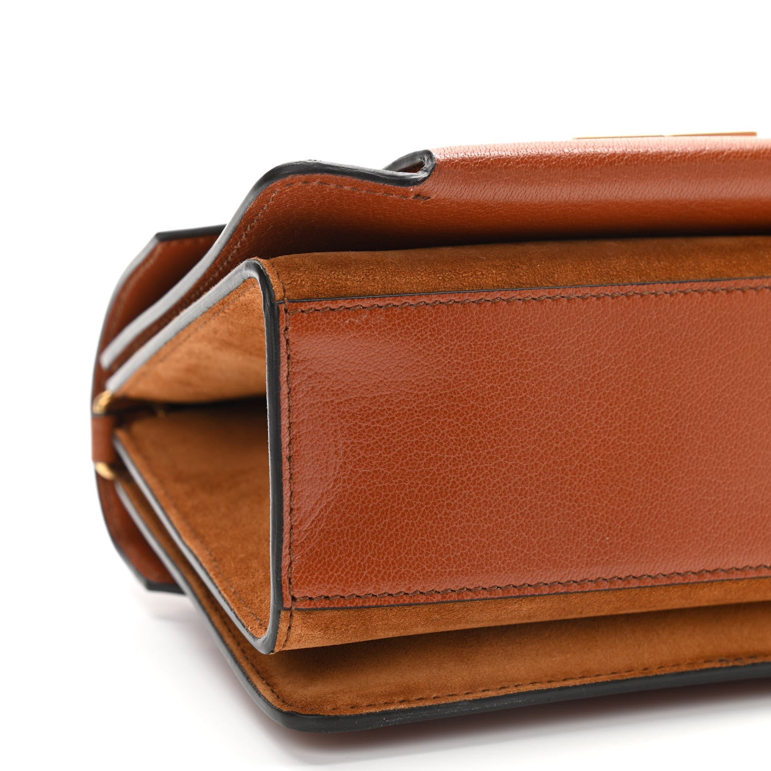 Givenchy Goatskin Suede Small GV3 Shoulder Bag Amber Mastic 8 of 9