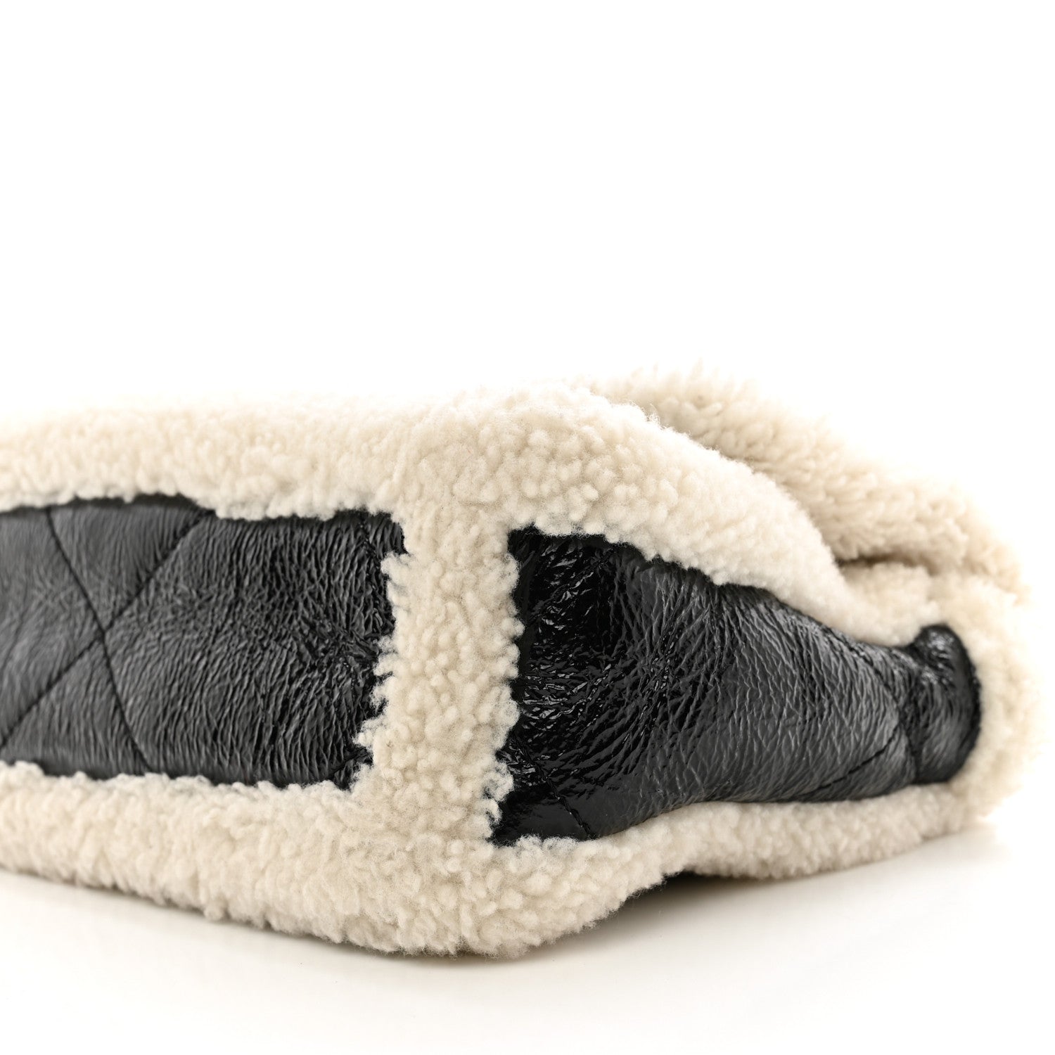 Chanel Crumpled Calfskin Shearling Sheepskin Quilted Medium Chanel 19 Flap Black 10 of 10