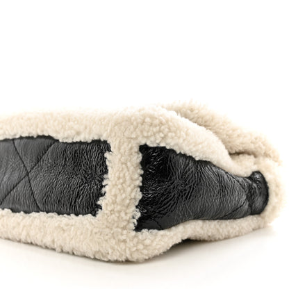 Chanel Crumpled Calfskin Shearling Sheepskin Quilted Medium Chanel 19 Flap Black 10 of 10
