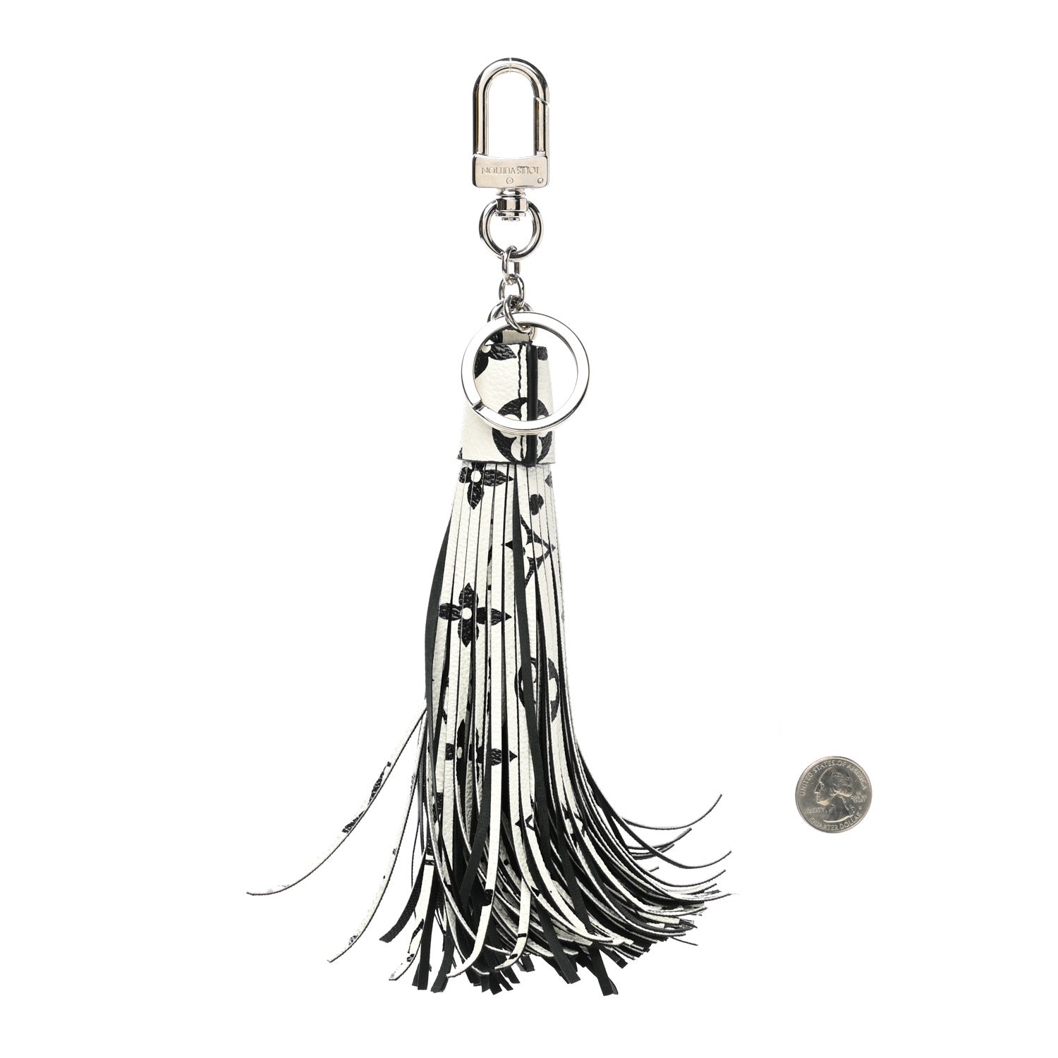 Louis Vuitton Monogram Tassel Bag Charm White 2 of 4