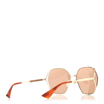 Gucci Metal Fork Square Frame Sunglasses GG0818SA Pink 4 of 10