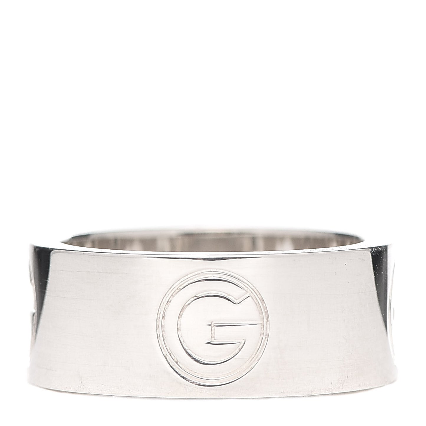 Sterling Silver G Cutout Band Ring 54 6.75