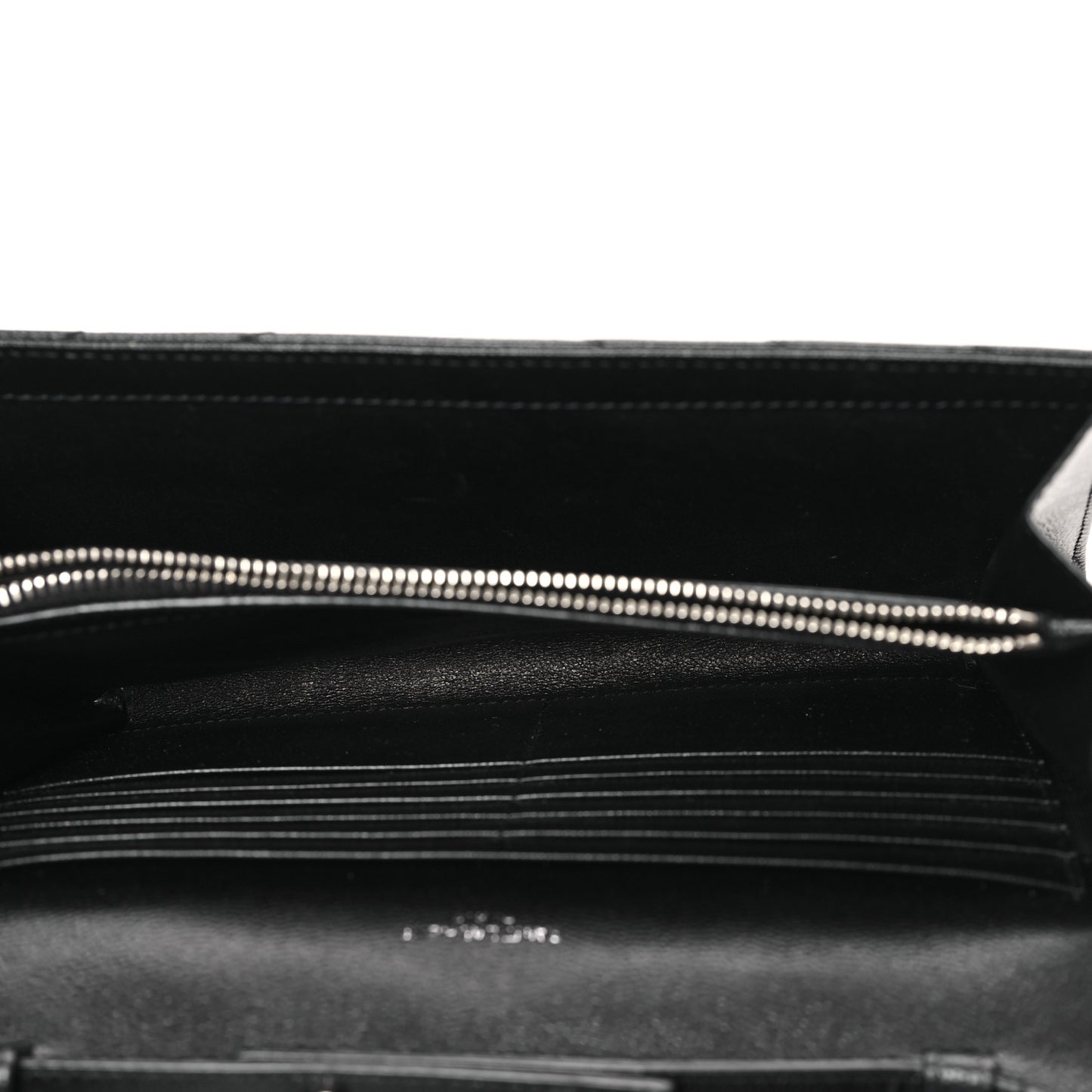 Grain De Poudre Matelasse Chevron Monogram Chain Wallet Black