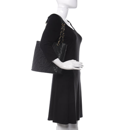 Chanel Caviar Quilted Petit Shopping Tote PST Black 2 of 10