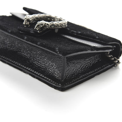 Gucci Velvet GG Monogram Super Mini Dionysus Shoulder Bag Black 7 of 10