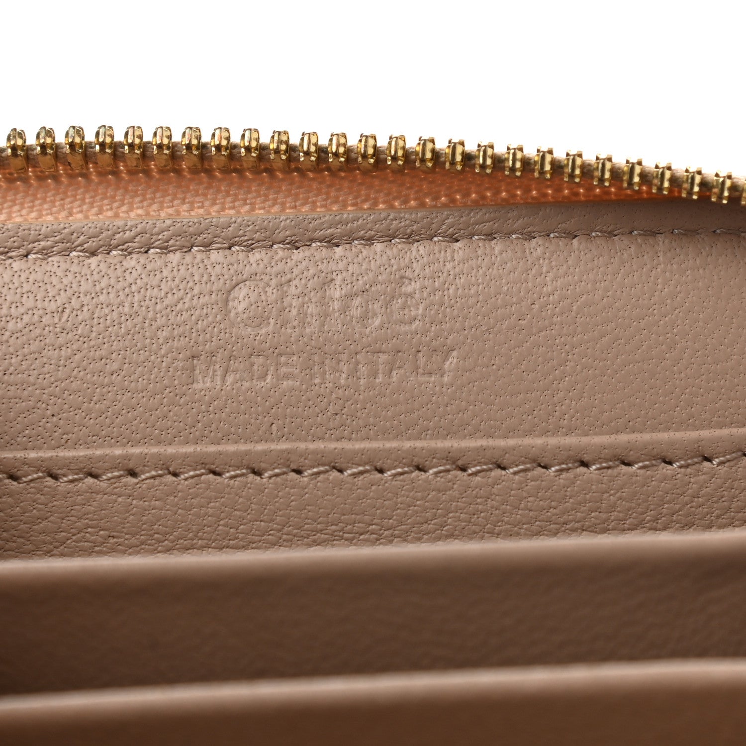 Chloe Lambskin Baylee Zip Around Card Holder Wallet Desert Island Sunray 6 of 8