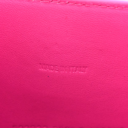 Balenciaga Shiny Calfskin Crocodile Embossed Hourglass Top Handle Bag XS Lipstick Pink 7 of 11