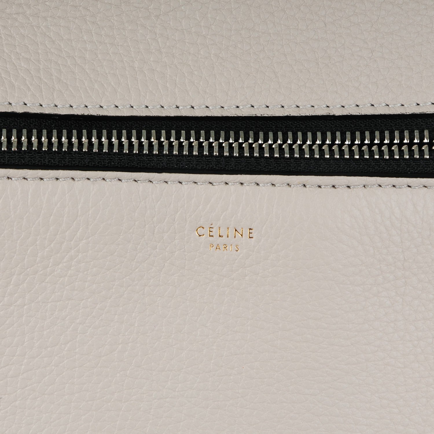 Celine Grained Calfskin Medium Edge Shoulder Bag Pearl Grey 6 of 9