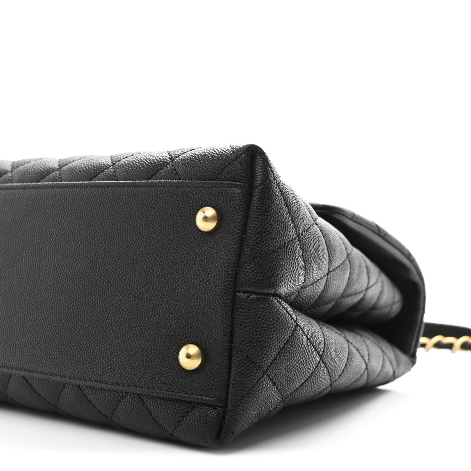 Chanel Caviar Lizard Quilted Medium Coco Handle Flap Black 11 of 11