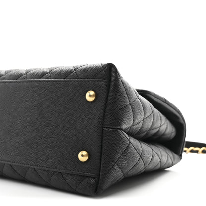 Chanel Caviar Lizard Quilted Medium Coco Handle Flap Black 11 of 11
