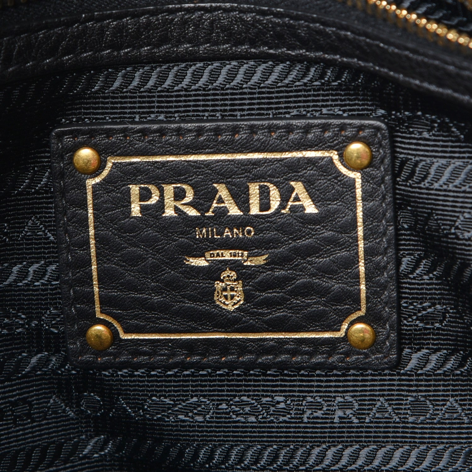 Prada Vitello Daino Tote Nero Black 7 of 10