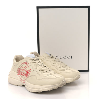 Gucci Calfskin Mens Gucci Disk Rhyton Sneaker 11 Ivory Red 9 of 9