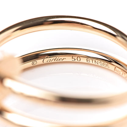 Cartier 18K Yellow Gold Diamond Double Juste Un Clou Ring 50 5.25 5 of 6
