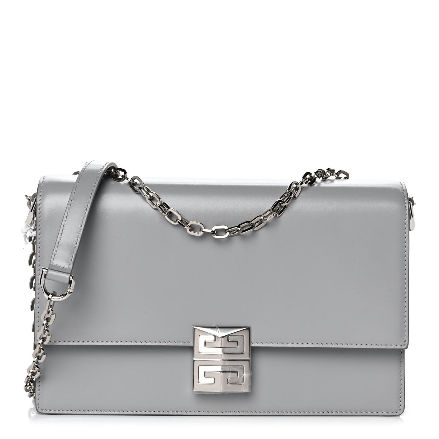 Calfskin Medium 4G Chain Shoulder Bag Cloud Grey