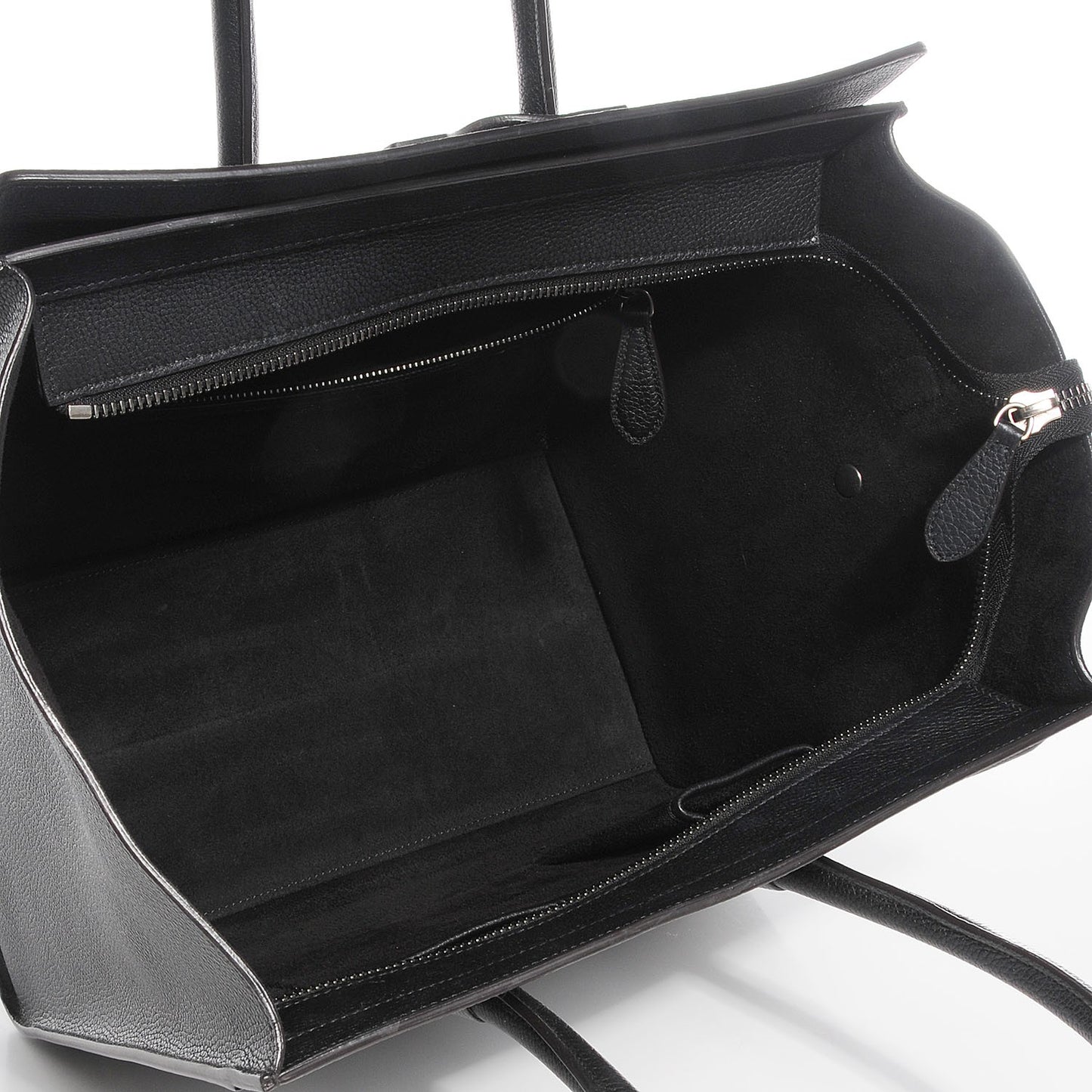 Drummed Calfskin Mini Luggage Black