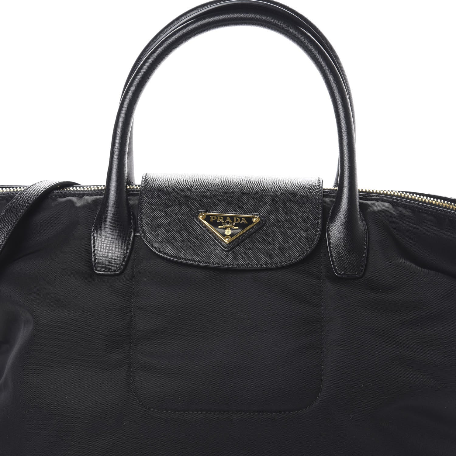 Prada Saffiano Tessuto Nylon Tote Black 11 of 11
