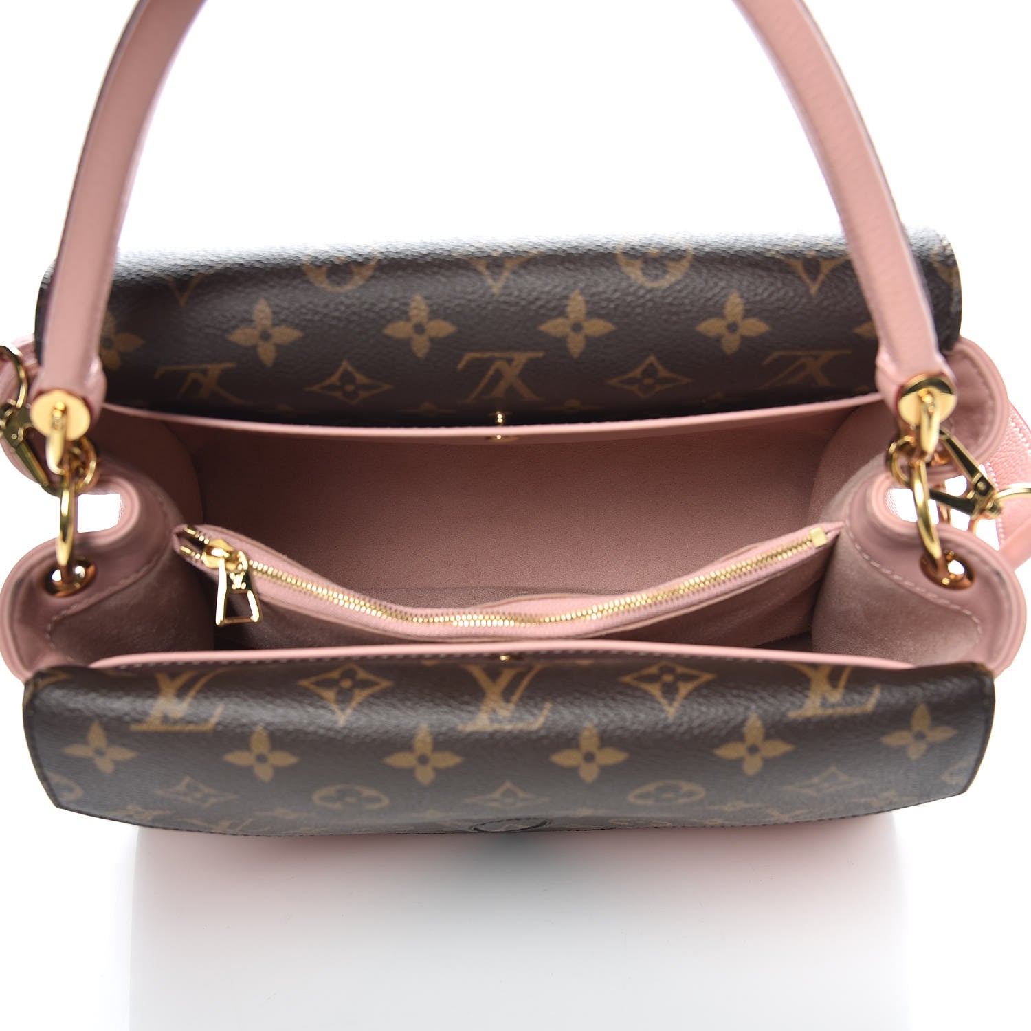 Louis Vuitton Grained Calfskin Monogram Double V Rose Poudre 5 of 10