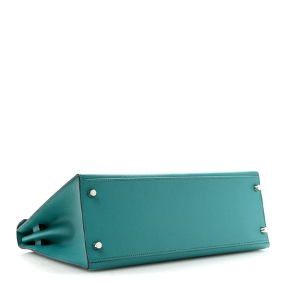 Hermes Epsom Kelly Sellier 32 Bleu Paon 4 of 13