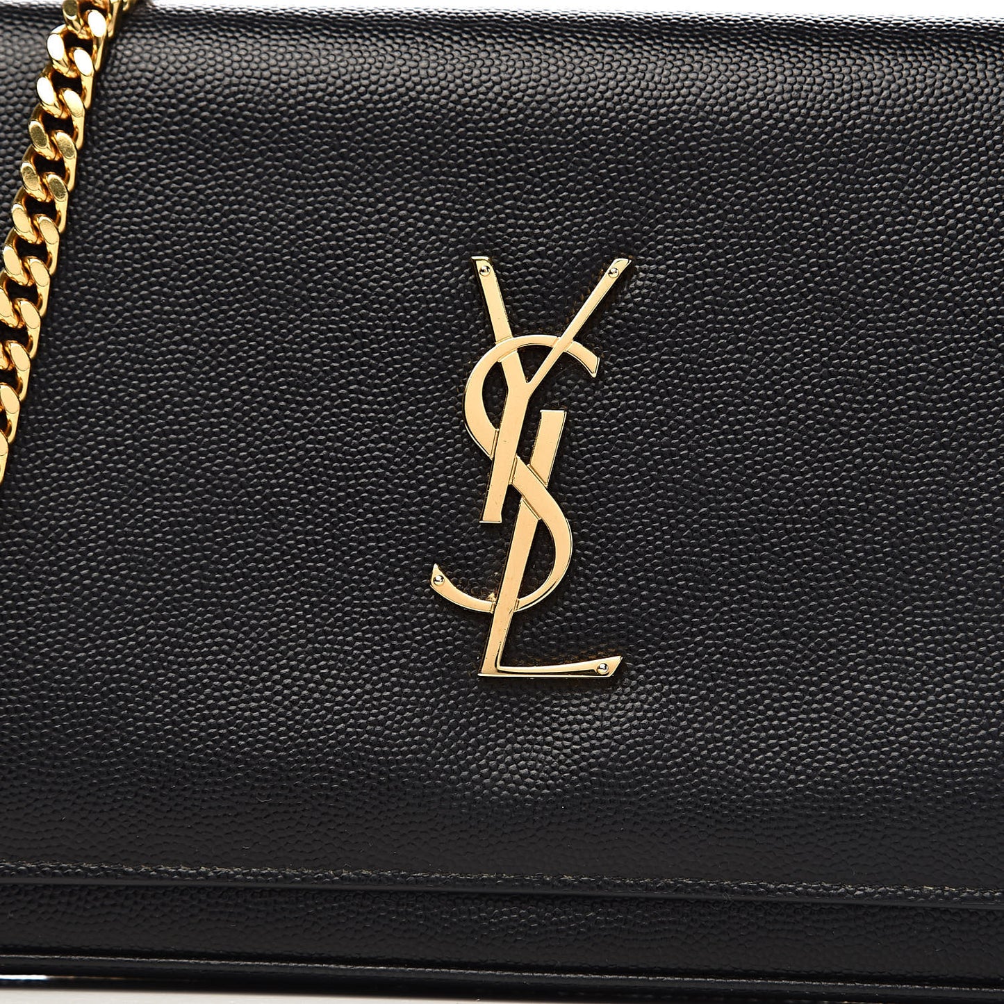 Grain De Poudre Monogram Chain Wallet Black