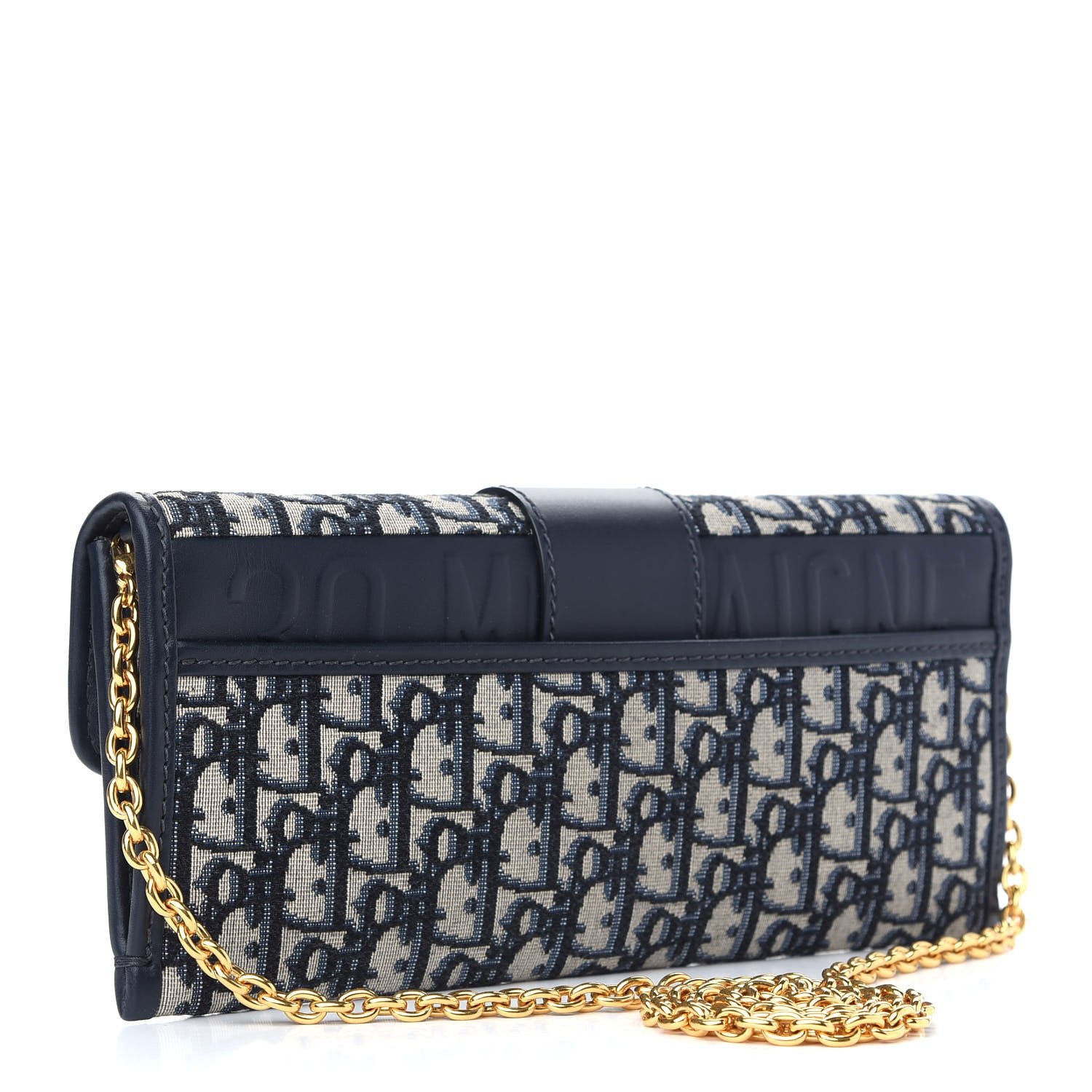 Christian Dior Oblique 30 Montaigne Chain Pouch Blue 3 of 8