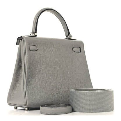 Hermes Togo Kelly Retourne 25 Gris Mouette 3 of 13