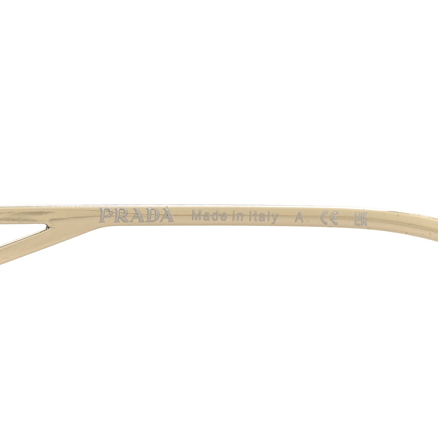 Prada Metal Symbole Triangle Logo Sunglasses SPR57Y Anthracite Gray Cammeo Beige 5 of 7