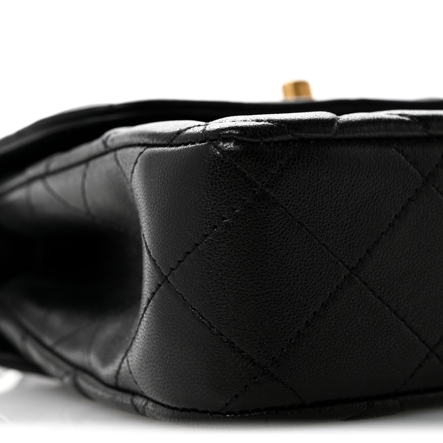 Lambskin Quilted Crossbody Flap Black