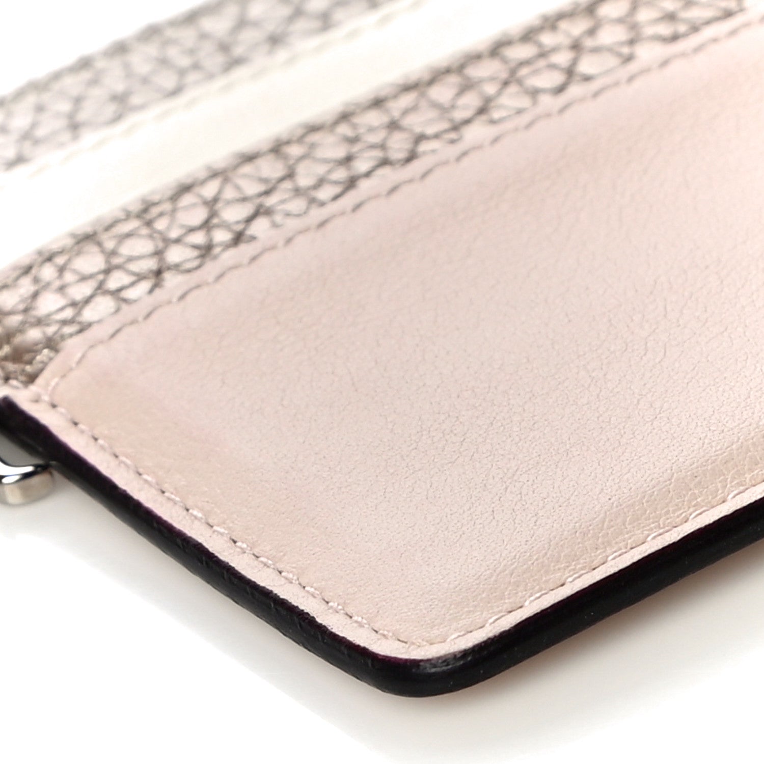 Christian Dior Grained Calfskin Card Holder Pink Multicolor 10 of 11