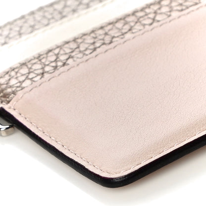 Christian Dior Grained Calfskin Card Holder Pink Multicolor 10 of 11