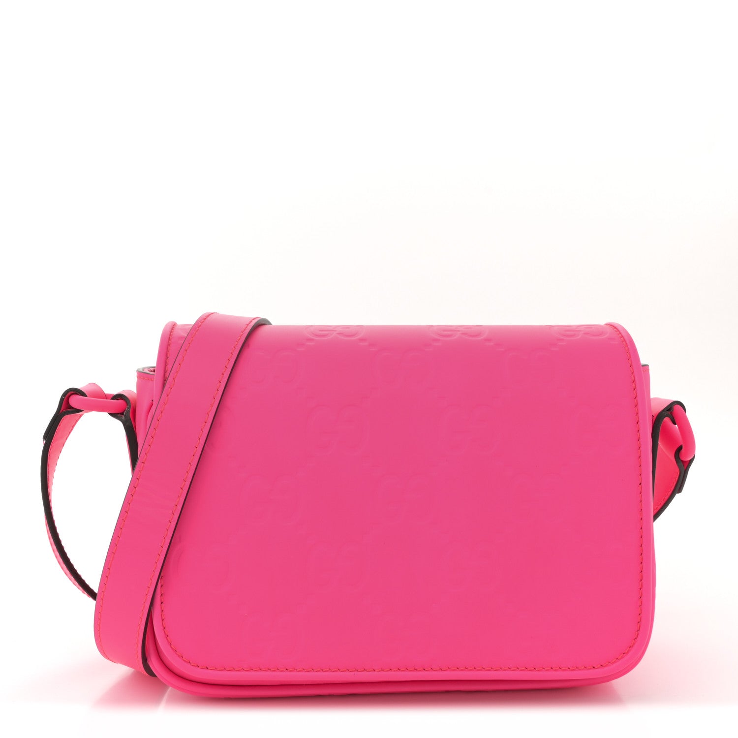 Gucci Calfskin GG Rubber Effect Super Mini Bag  Pink 1 of 10