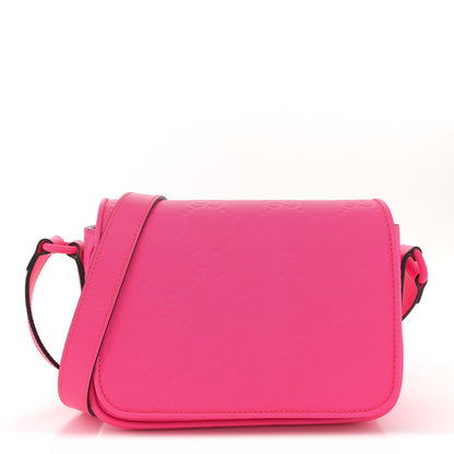 Gucci Calfskin GG Rubber Effect Super Mini Bag  Pink 1 of 10