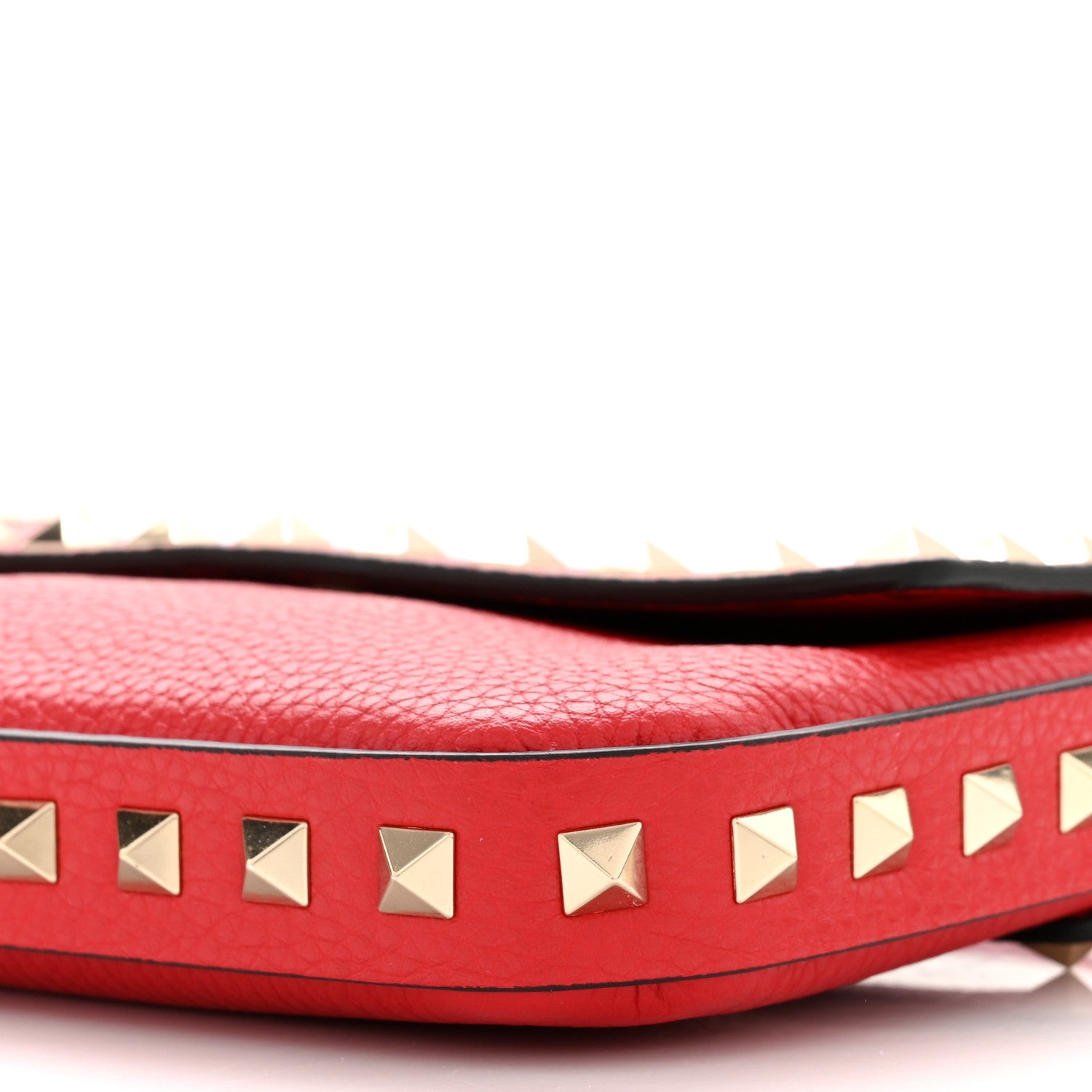 Valentino Garavani Grainy Calfskin Rockstud Crossbody Pouch Rouge Pur 9 of 9